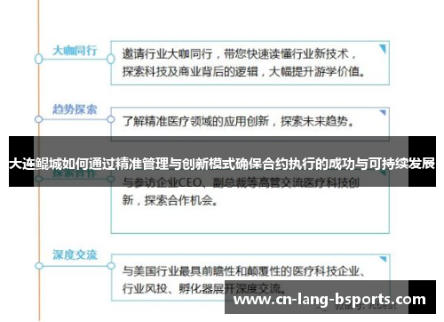 大连鲲城如何通过精准管理与创新模式确保合约执行的成功与可持续发展